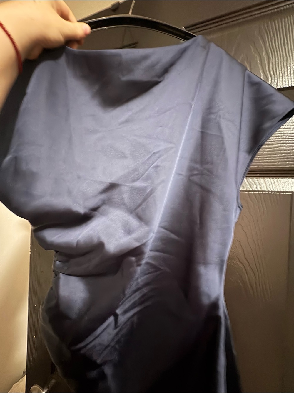 Banana Republic Deep Navy Satin Shell Top - Picture 3 of 5